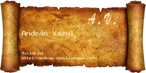 András Vazul névjegykártya